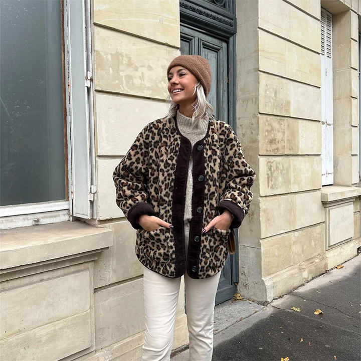 Aimée | Women's Autumn Leopard Print Jacket
