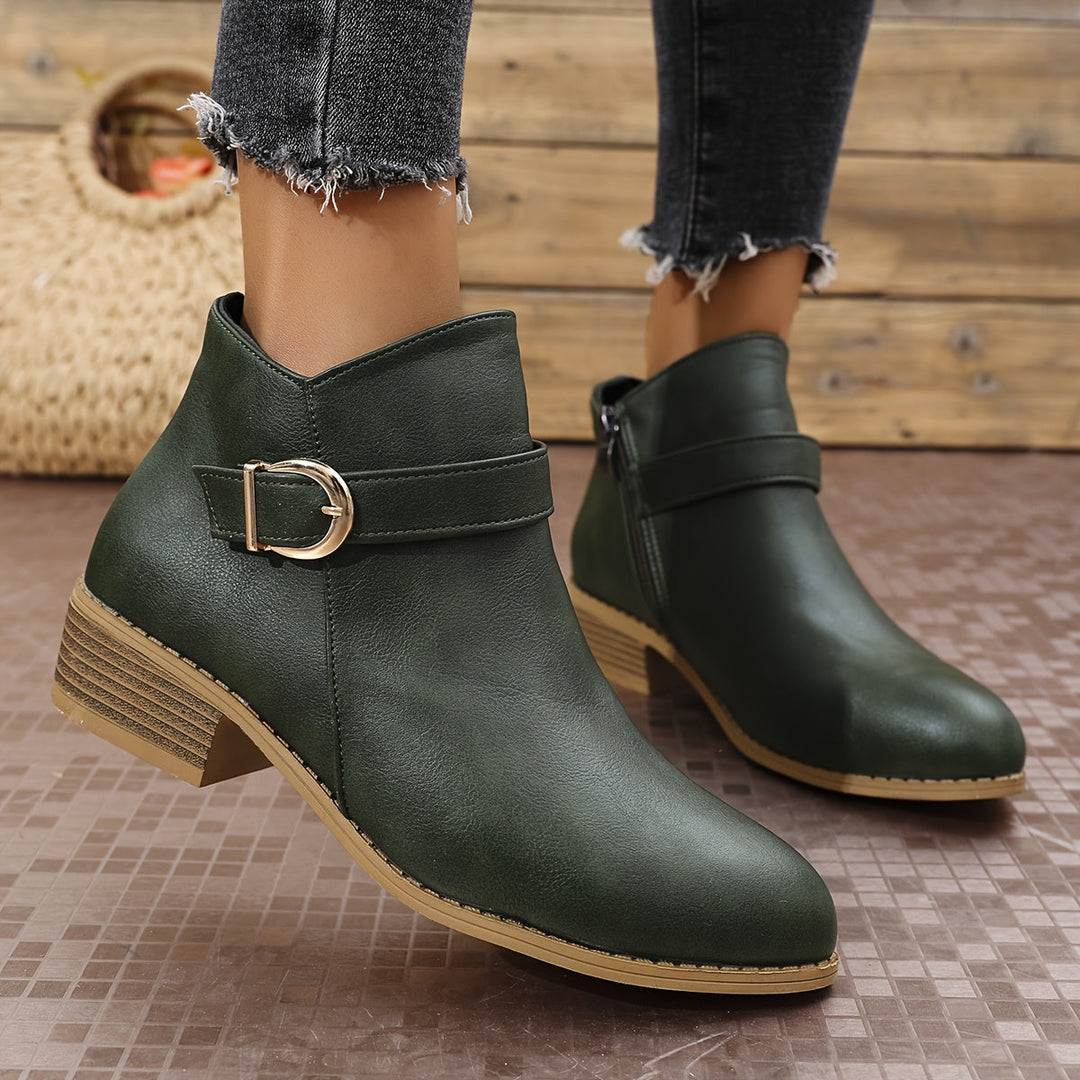 Amélina™ – Comfortable ankle boots with buckles for sensitive feet