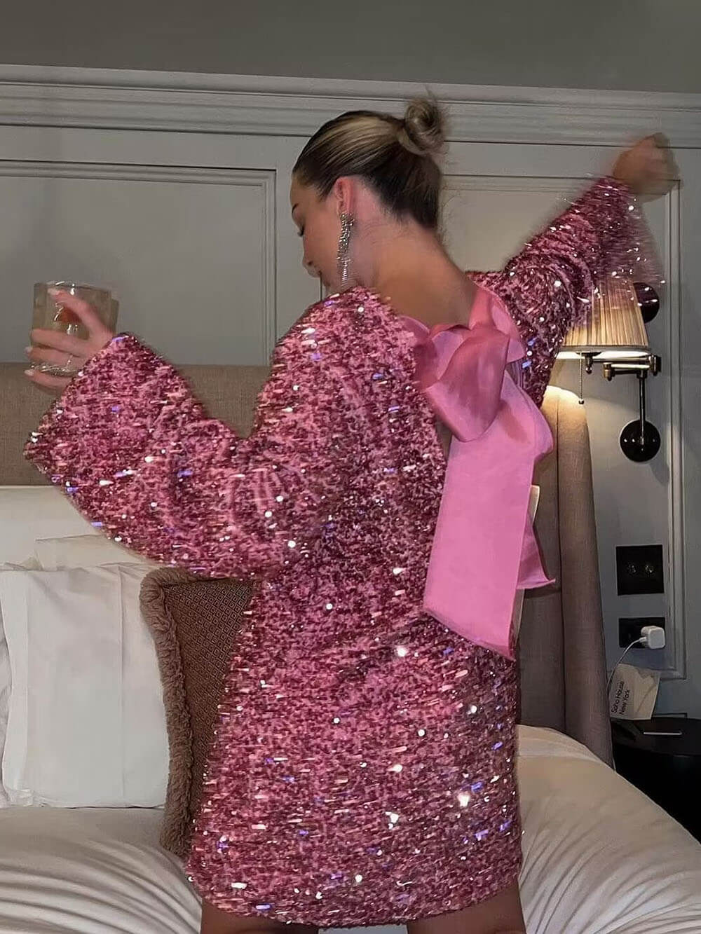 Ivy Manhattan | Marcelle Sequin Dress Bow