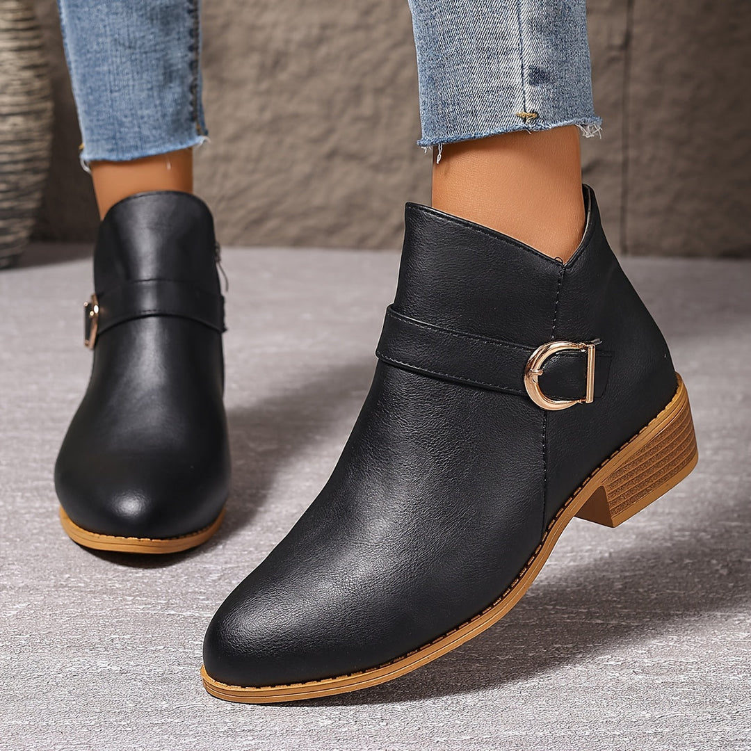 Amélina™ – Comfortable ankle boots with buckles for sensitive feet