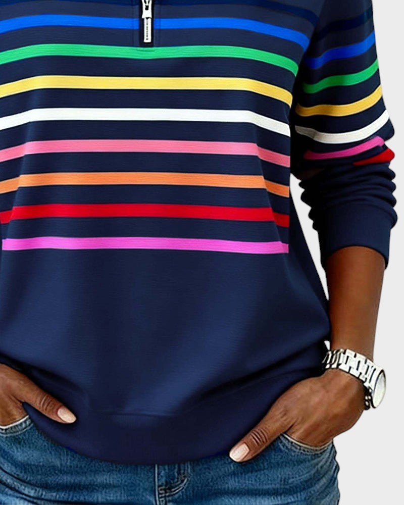 Ivy Manhattan | Striped Hoodie