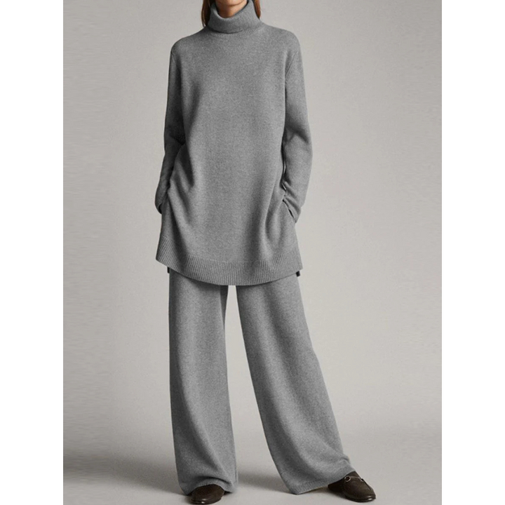 Una | Women's Wide Leg Pants Set in Two Pieces