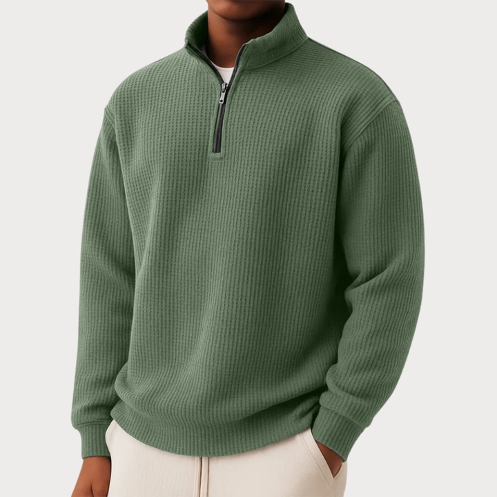 Ivy Manhattan | MENS ZIP COLLAR KNIT