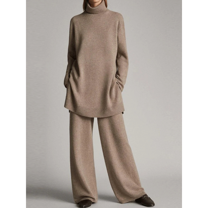 Una | Women's Wide Leg Pants Set in Two Pieces
