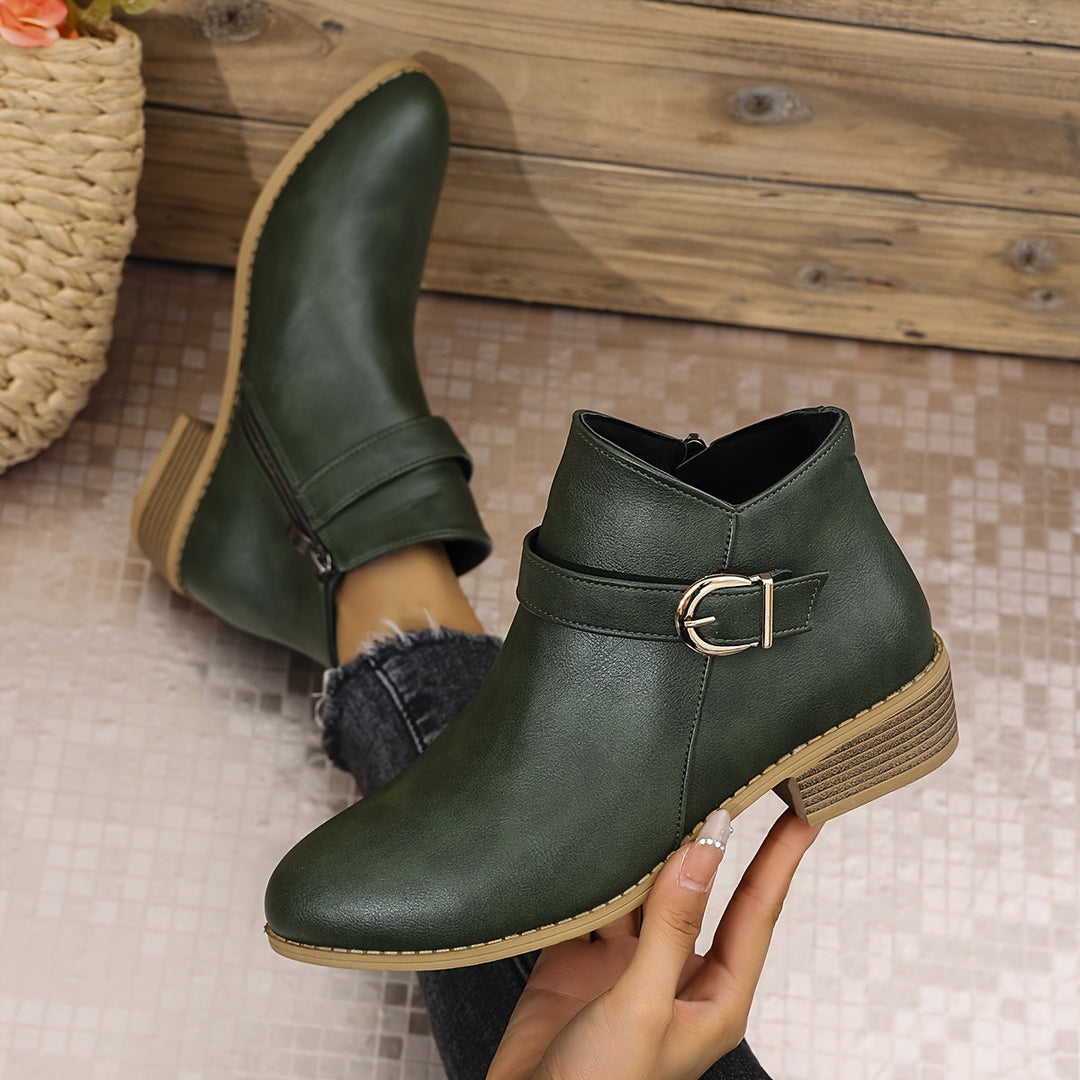 Amélina™ – Comfortable ankle boots with buckles for sensitive feet