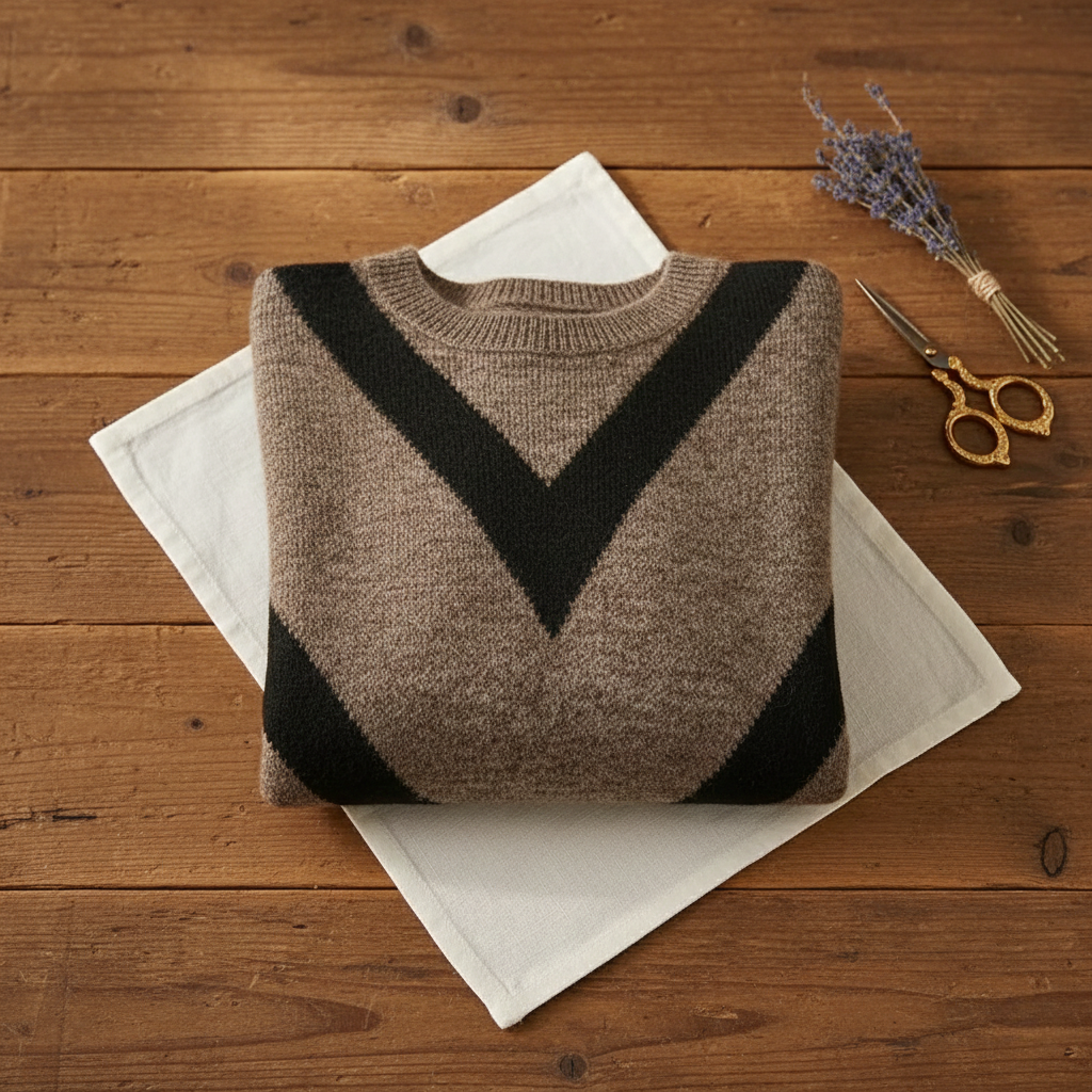 Ivy Manhattan | Cotton Sweater Chevron V