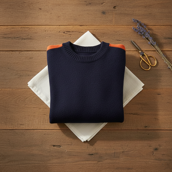 Ivy Manhattan | Cotton Sweater Dark Blue