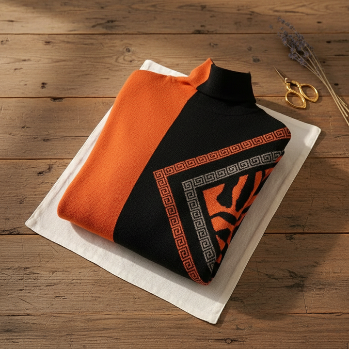 Ivy Manhattan | Cotton Sweater Orange Graphic