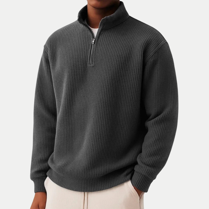 Ivy Manhattan | MENS ZIP COLLAR KNIT