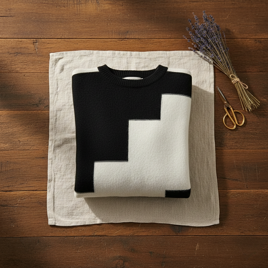 Ivy Manhattan | Cotton Sweater Geometric Block