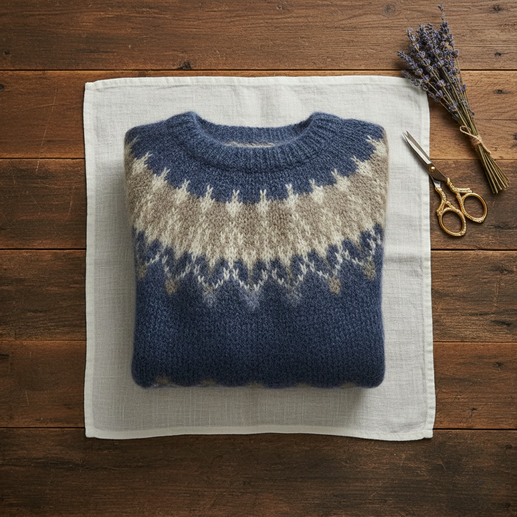 Ivy Manhattan | Cotton Sweater Norwegian Pattern