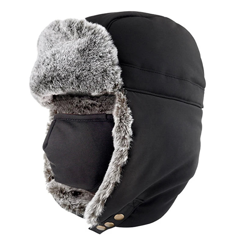 Winter Hat with Ear Covers and Adjustable Size for Adults | Ideal for Outdoor Activities