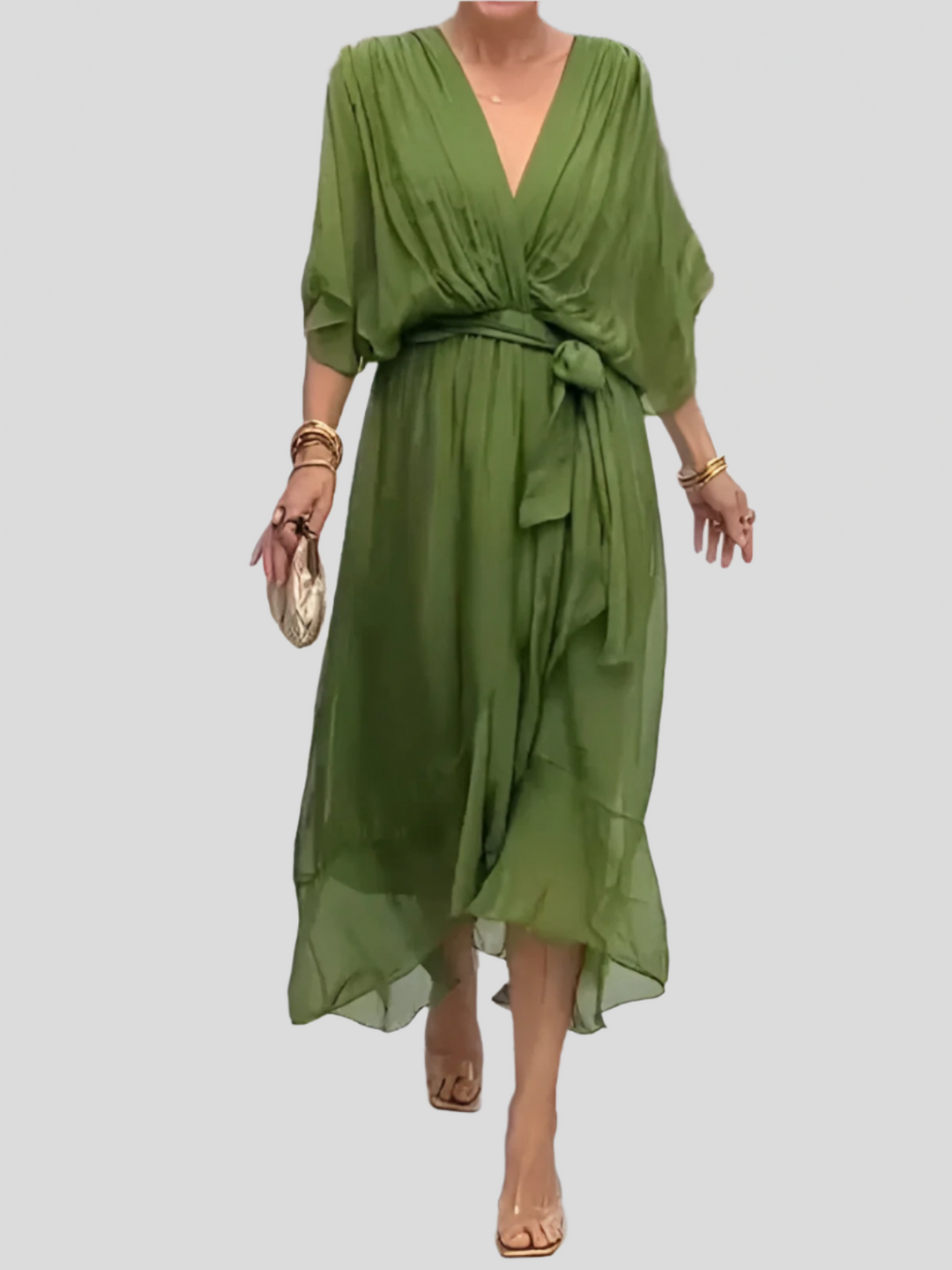 Gentle Tiered Ruffle Midi Dress