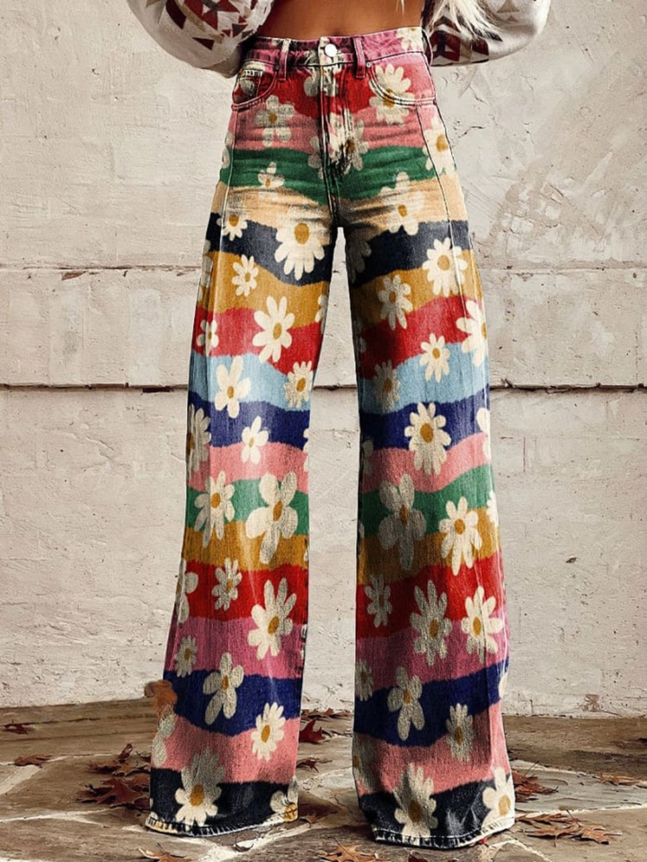 Léon - Elegant Floral Pants