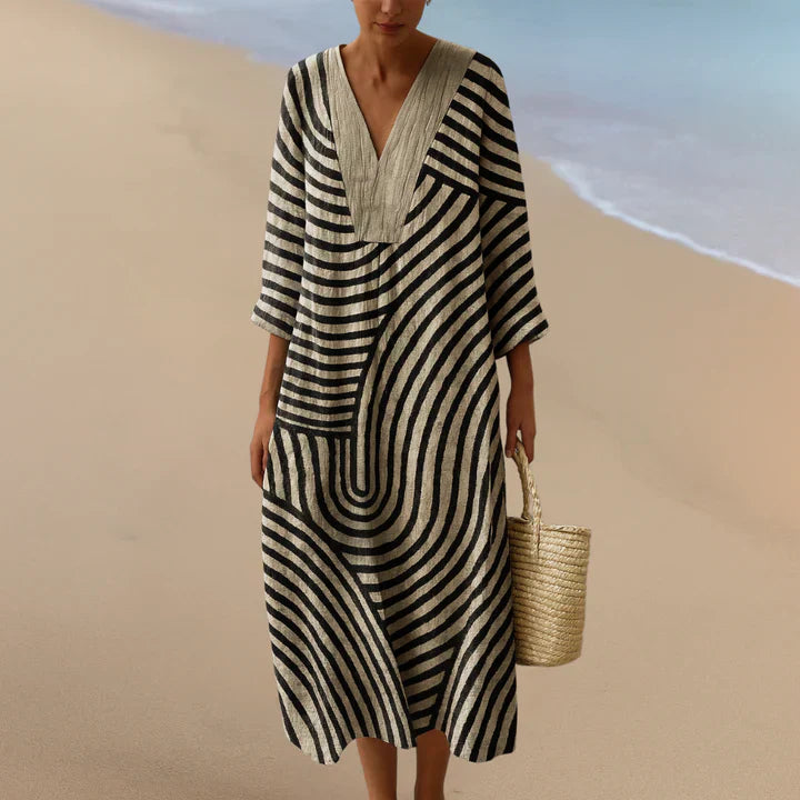 Piedad™ | MAXI MONOCHROME DRESS