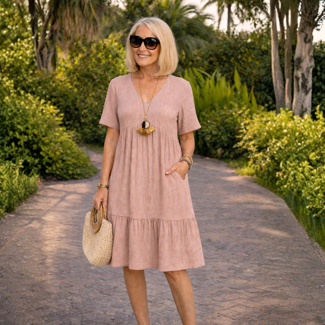Aline – Lightweight Fluid Dress with Flattering Effect