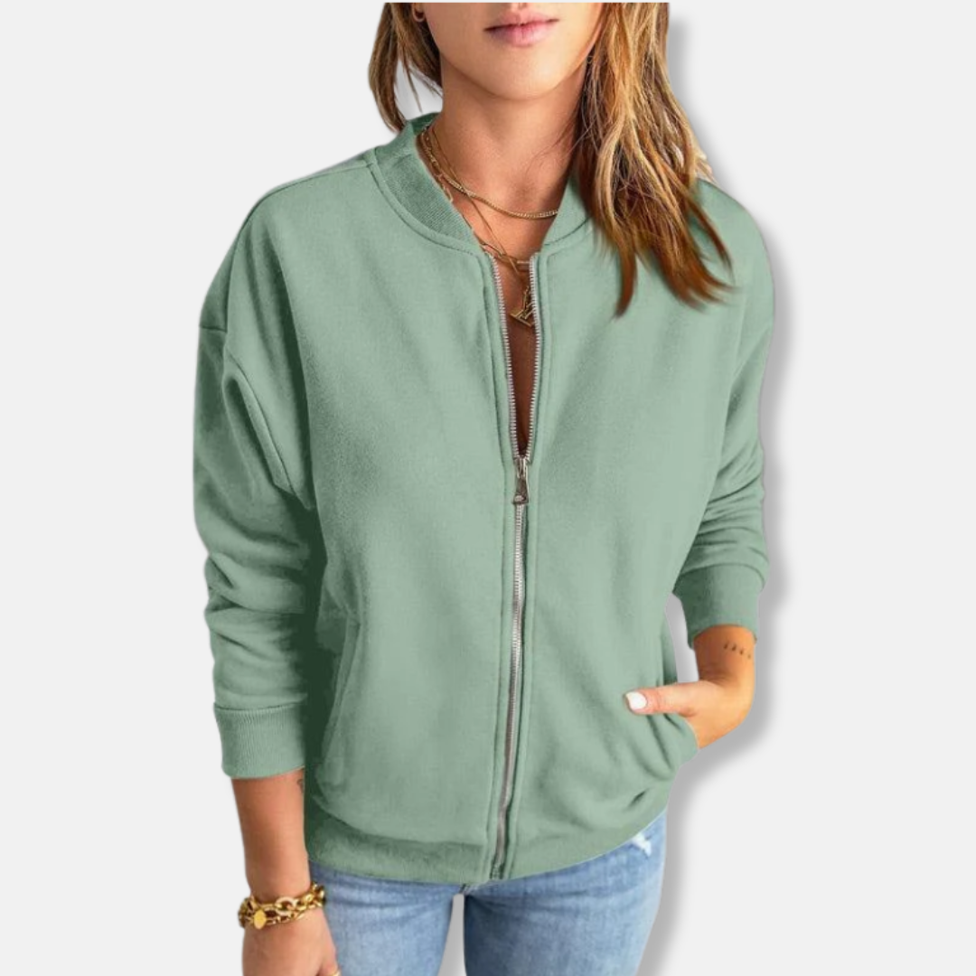 Ivy Manhattan | Relaxed Ribbed Zip Jacket