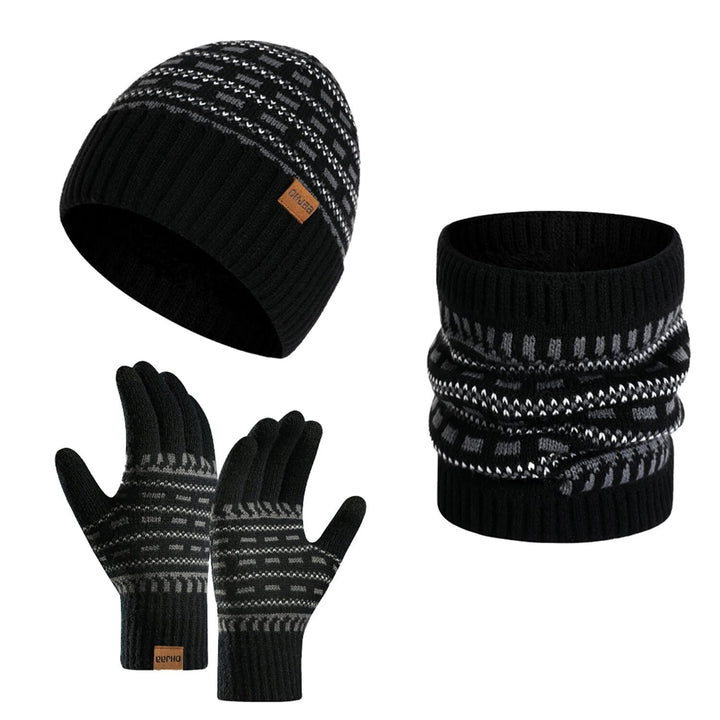 Winter 3-Piece Set with Beanie, Scarf, and Gloves for Adults | Ideal for Cold Season