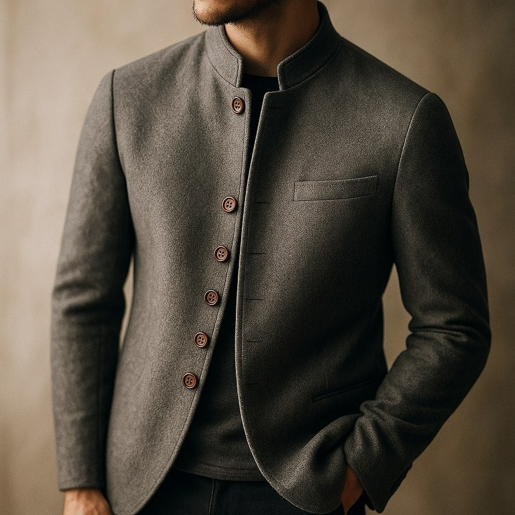 Ivy Manhattan | WOOL JACKET STRAIGHT COLLAR