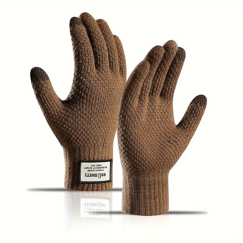 Knitted Touchscreen Gloves for Men | Ideal for Winter