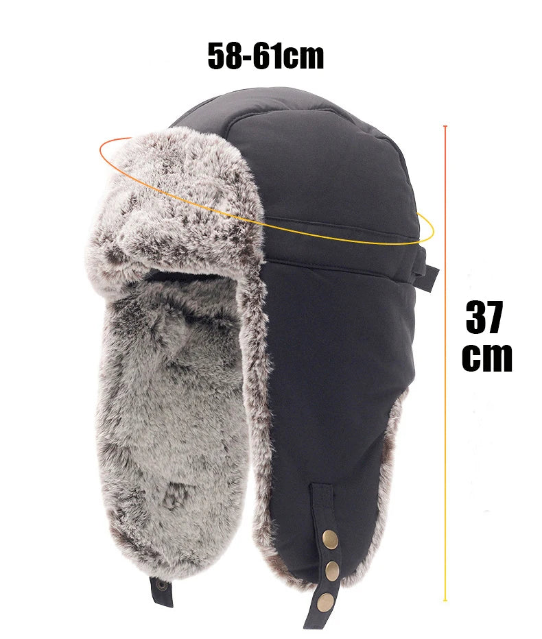 Winter Hat with Ear Covers and Adjustable Size for Adults | Ideal for Outdoor Activities