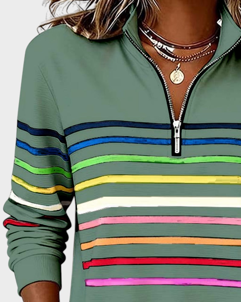 Ivy Manhattan | Striped Hoodie