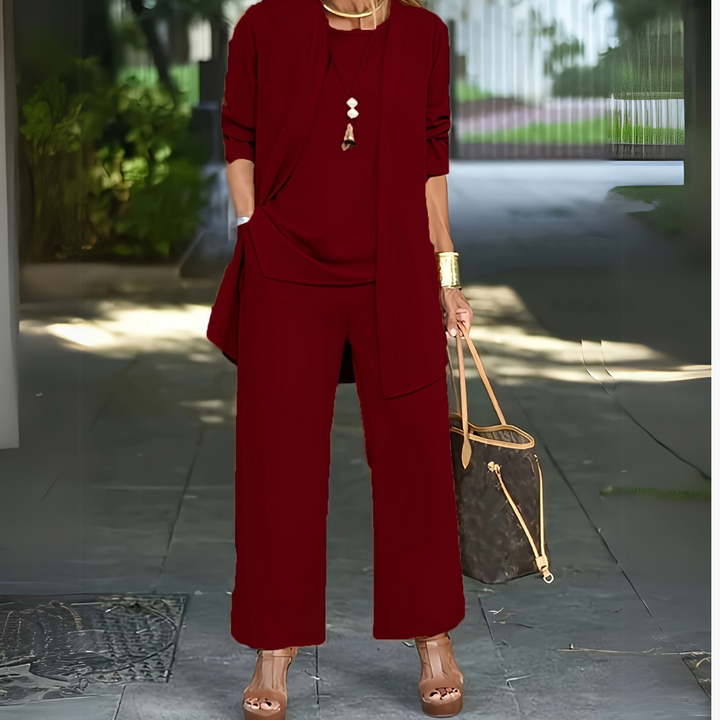 Freja | Women's Wide Leg Three-Piece Set