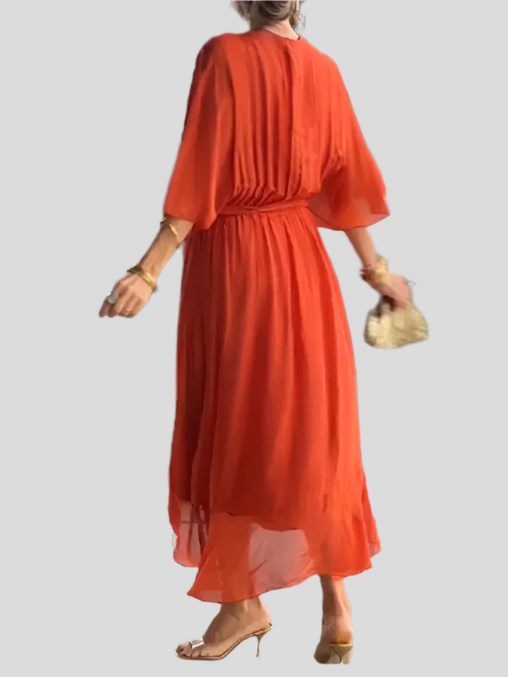 Gentle Tiered Ruffle Midi Dress