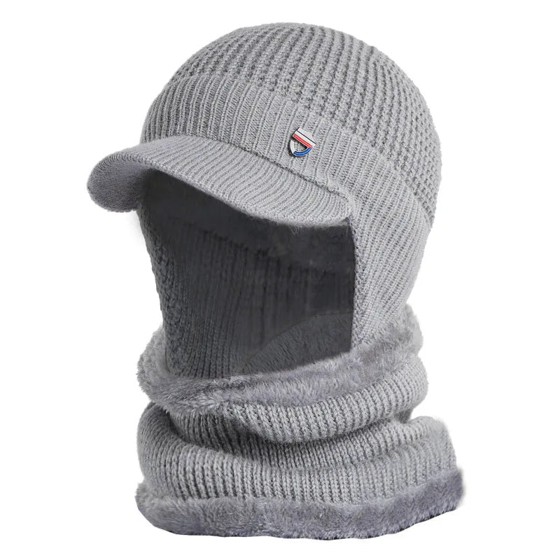 Winter Beanie with Visor and Ear Covers for Men | Ideal for the Cold Season