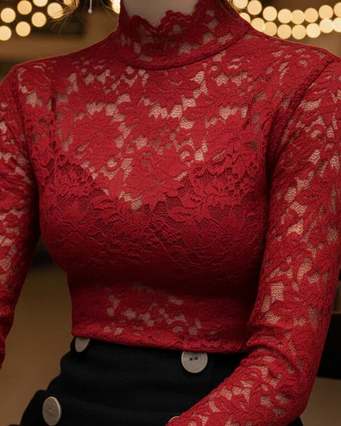 Ivy Manhattan | Elegant Blouse Lace Mock