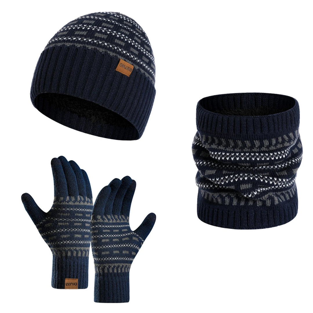 Winter 3-Piece Set with Beanie, Scarf, and Gloves for Adults | Ideal for Cold Season