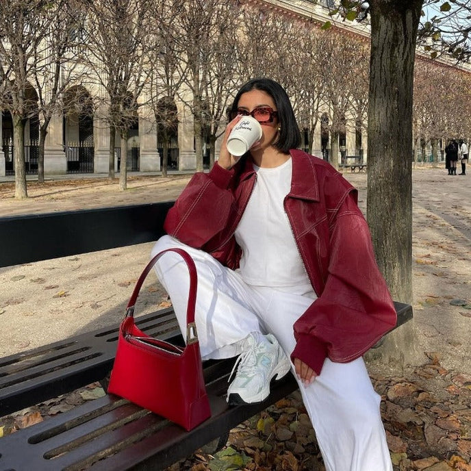 Selene | Elegant Red Jacket for Women