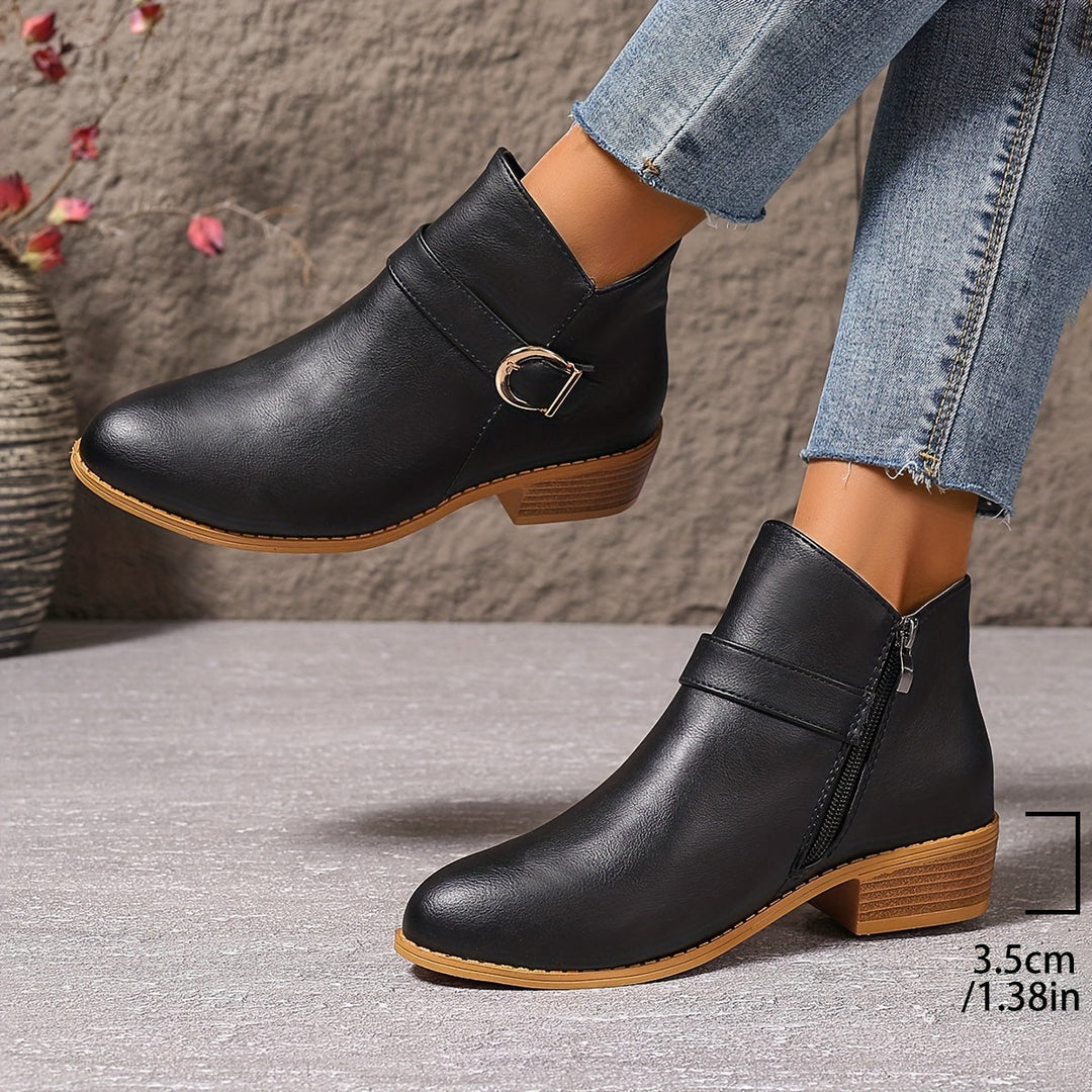 Amélina™ – Comfortable ankle boots with buckles for sensitive feet