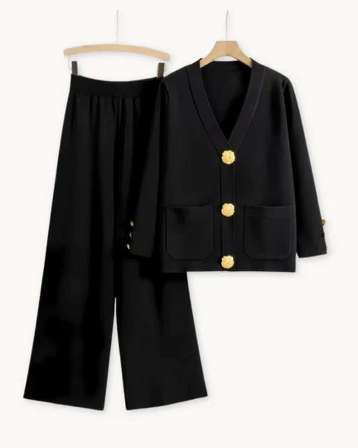 Alida | Women's Wide Leg Pants Cardigan Set
