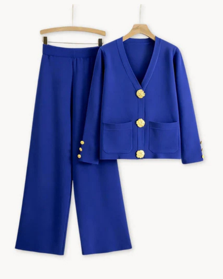 Alida | Women's Wide Leg Pants Cardigan Set