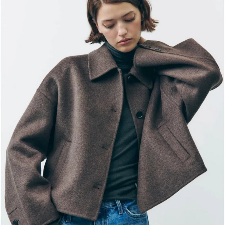 Catrin | Oversized and Warm Buttoned Coat for Women