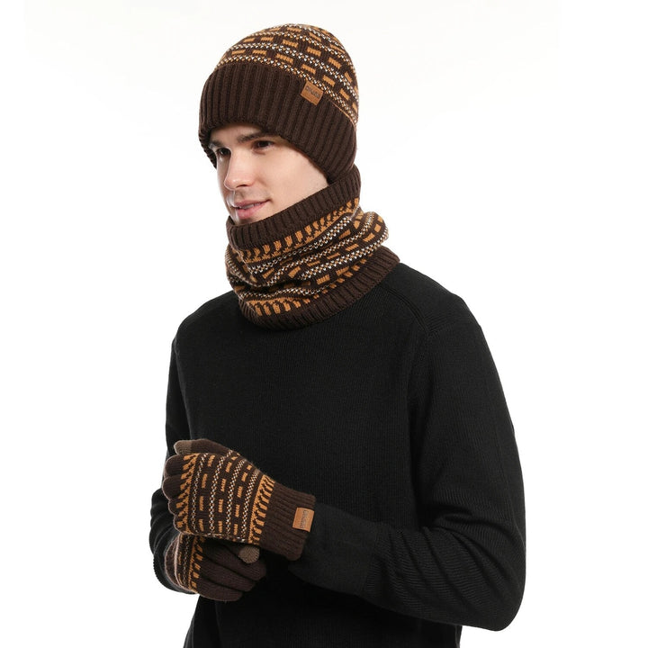Winter 3-Piece Set with Beanie, Scarf, and Gloves for Adults | Ideal for Cold Season