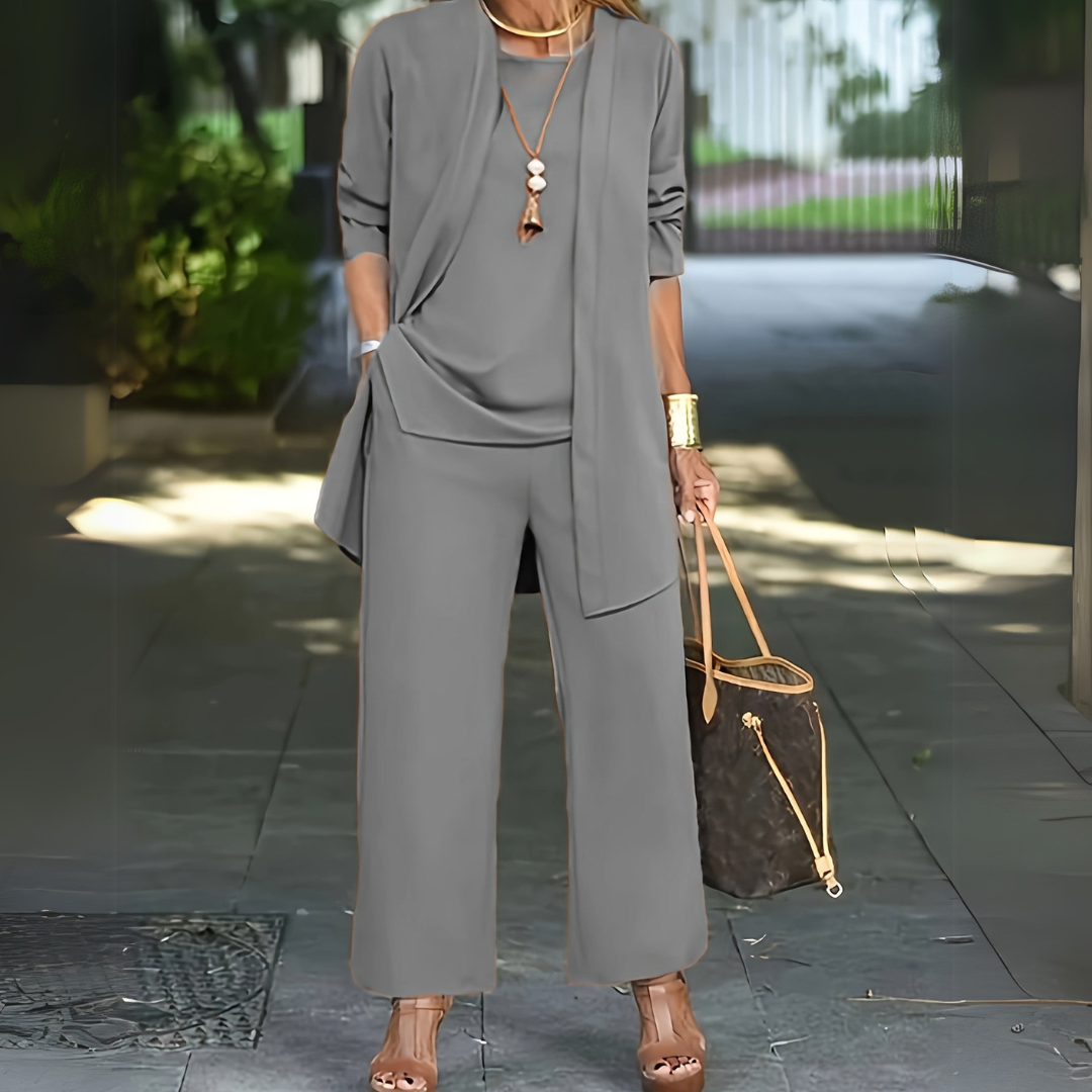 Freja | Women's Wide Leg Three-Piece Set