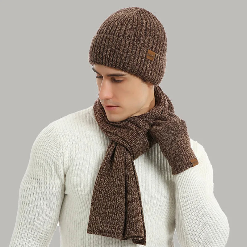 Winter Set with Beanie, Scarf, and Gloves for Adults | Ideal for Cold Days