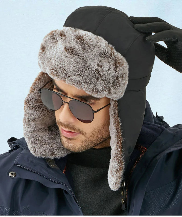 Winter Hat with Ear Covers and Adjustable Size for Adults | Ideal for Outdoor Activities