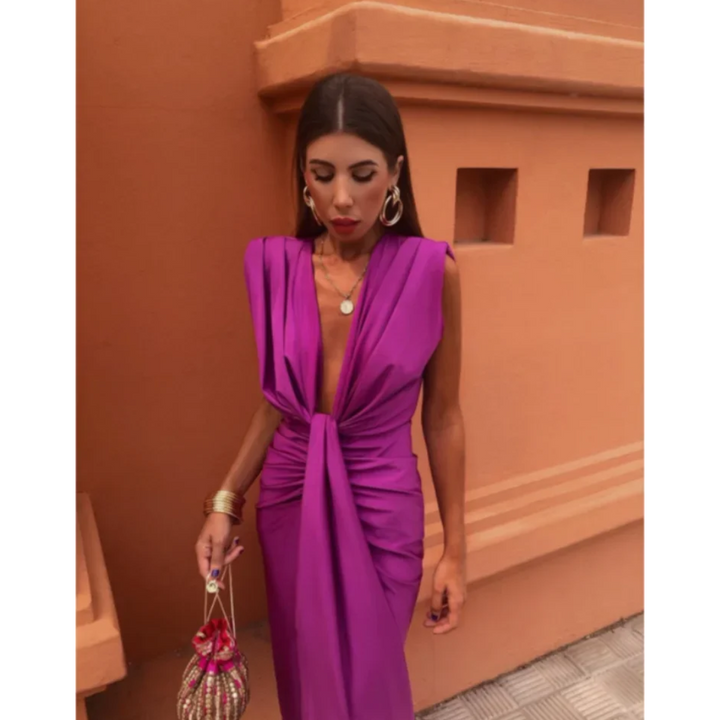 Ivy Manhattan | Annalie Midi Dress Deep