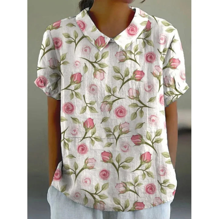 RETRO FLORAL SHIRT FOR WOMEN