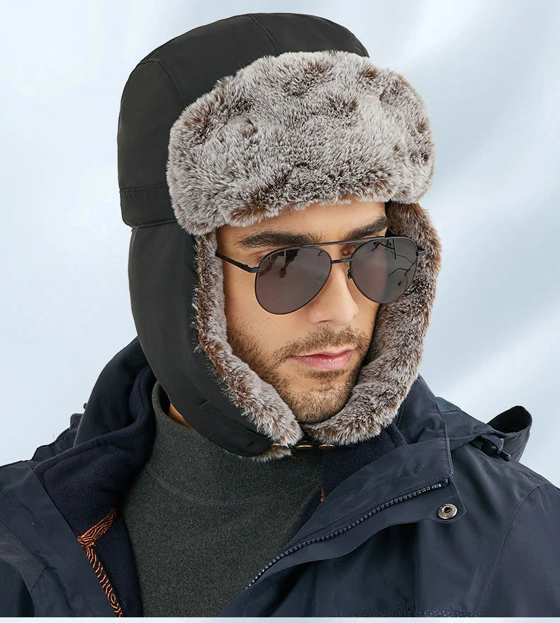 Winter Hat with Ear Covers and Adjustable Size for Adults | Ideal for Outdoor Activities
