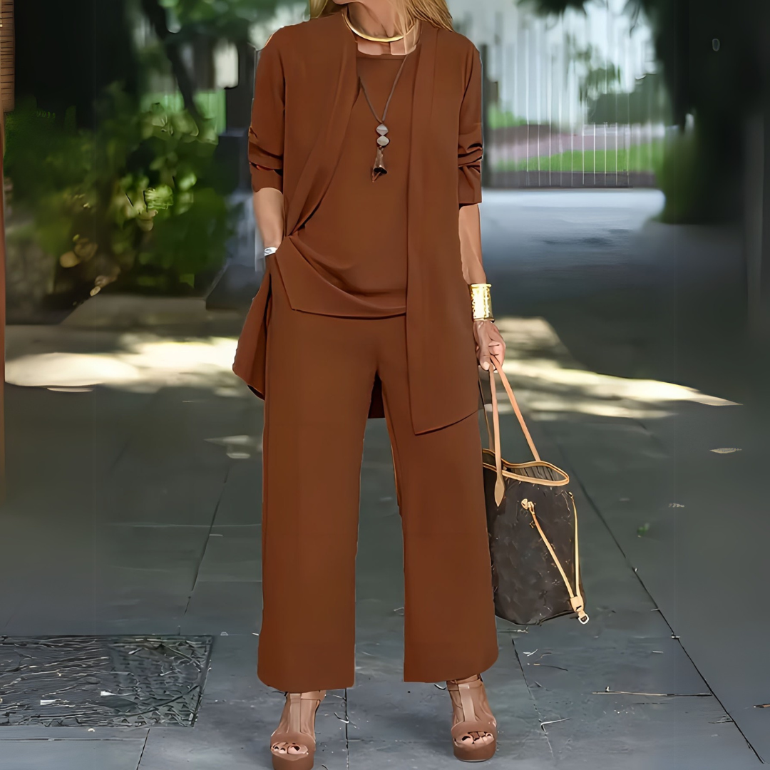 Freja | Women's Wide Leg Three-Piece Set