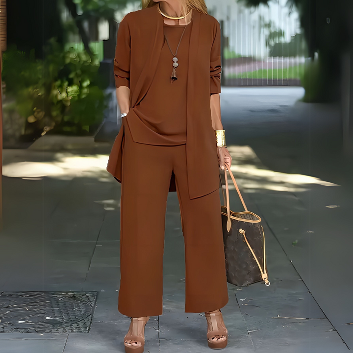 Freja | Women's Wide Leg Three-Piece Set