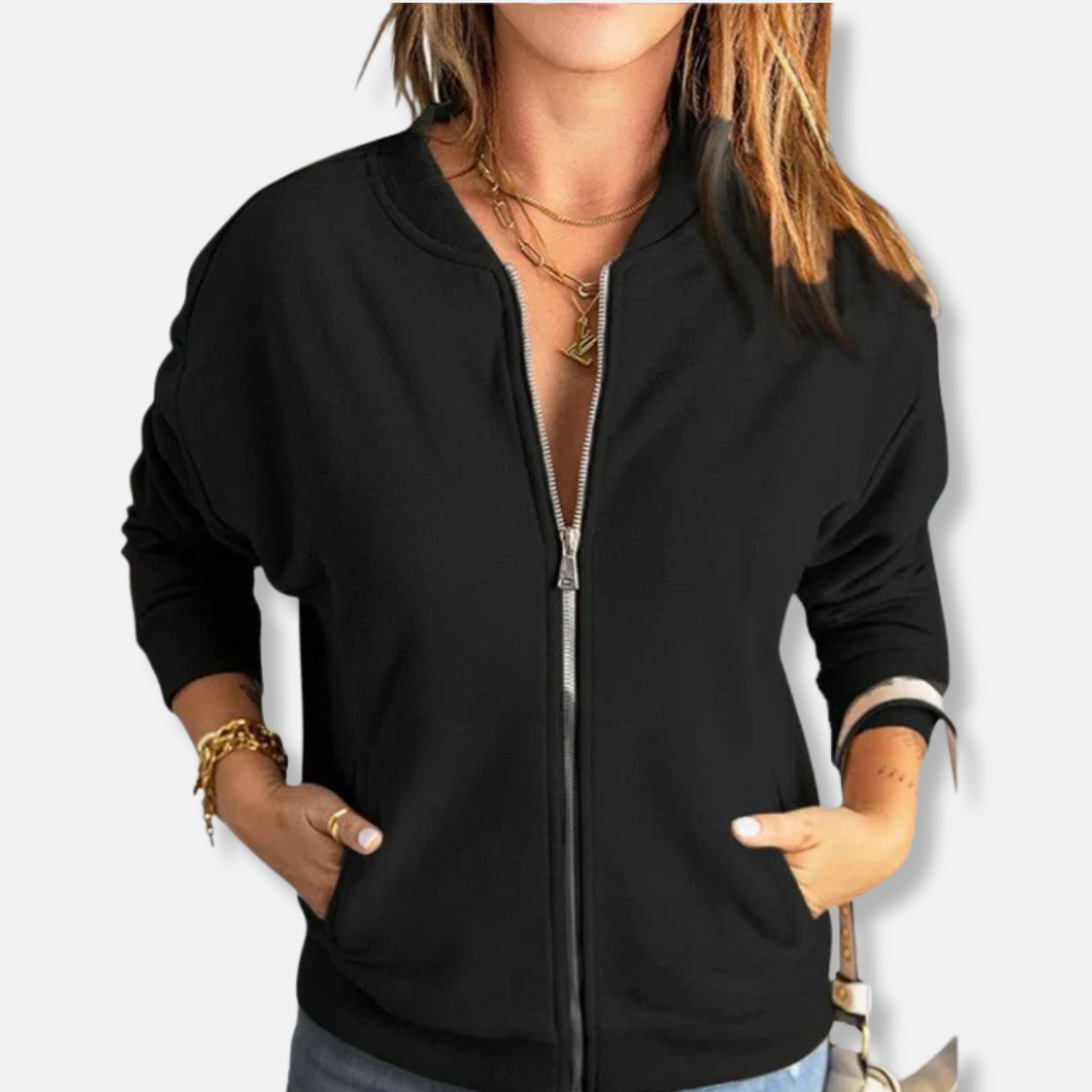 Ivy Manhattan | Relaxed Ribbed Zip Jacket