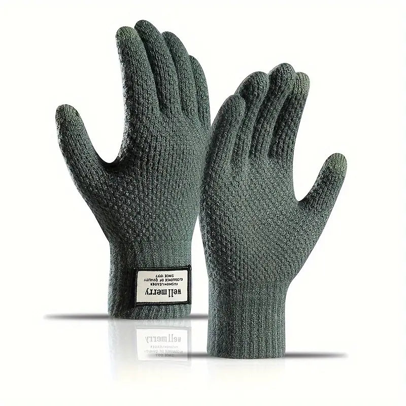 Knitted Touchscreen Gloves for Men | Ideal for Winter