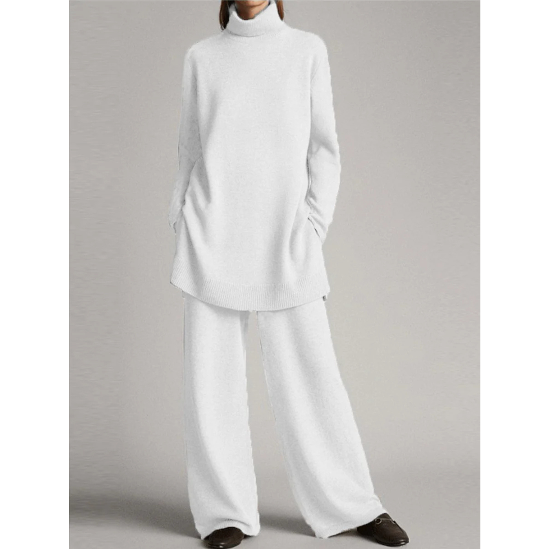 Una | Women's Wide Leg Pants Set in Two Pieces