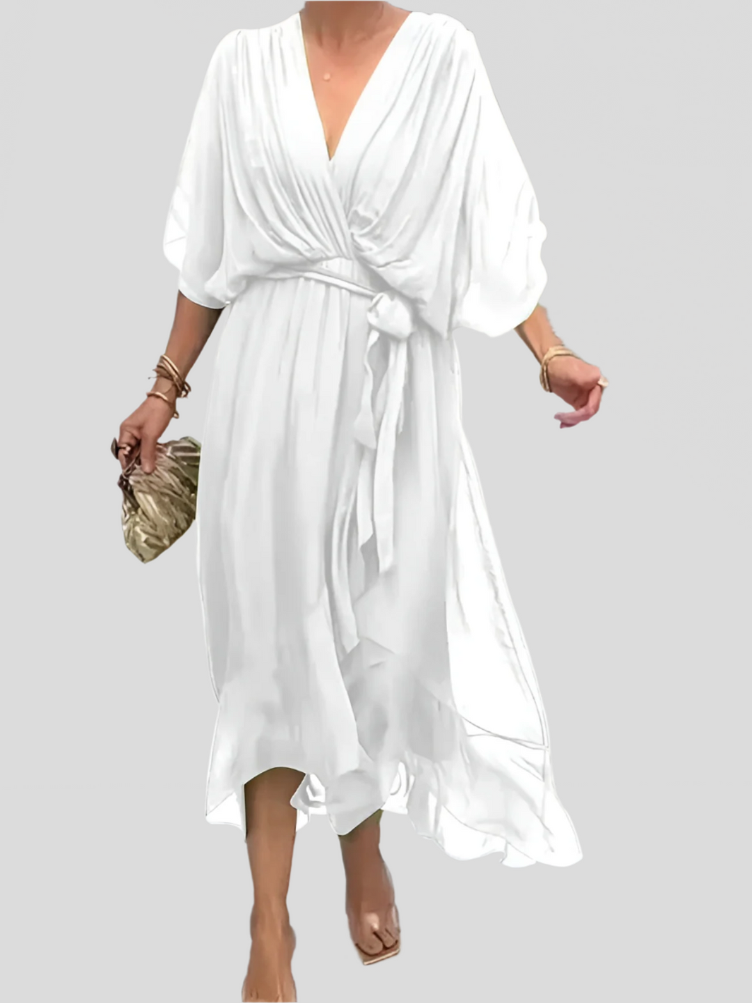 Gentle Tiered Ruffle Midi Dress