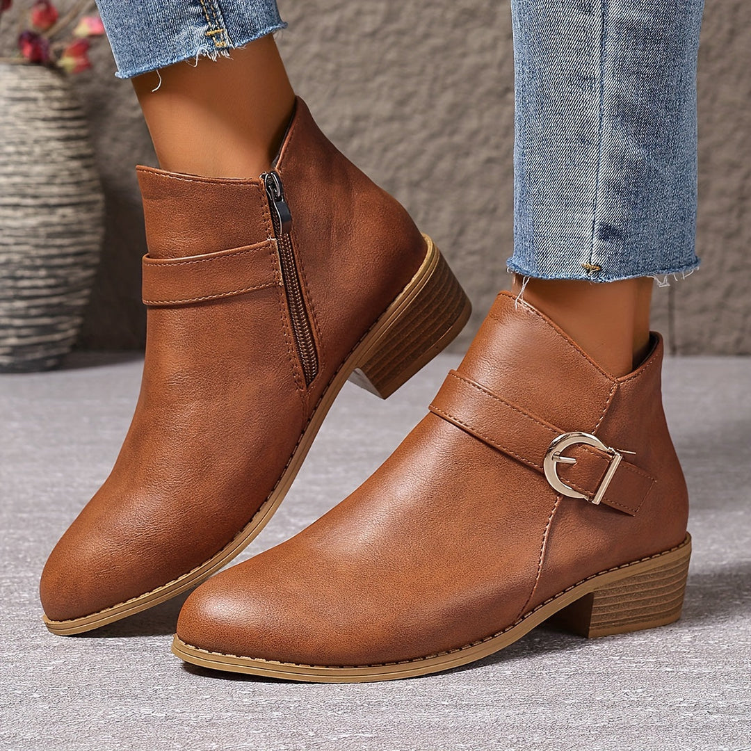Amélina™ – Comfortable ankle boots with buckles for sensitive feet
